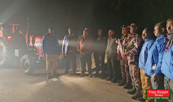 পঞ্চগড়ে পাথর বালু উত্তোলনে উপজেলা প্রশাসনের অভিযান, ড্রেজার মেশিনসহ মালামাল জব্দ